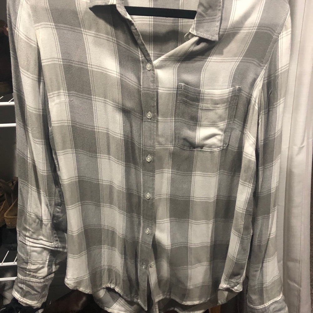 LUCKY BRAND lightweight plaid top EUC